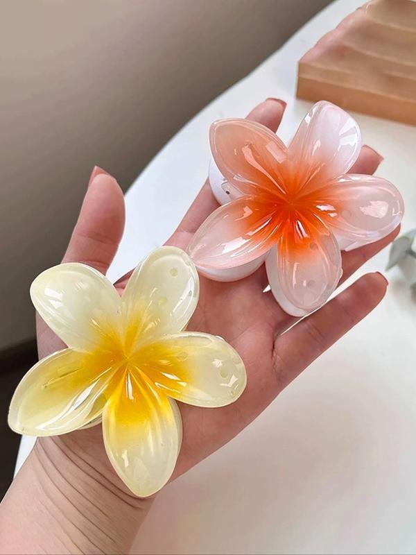 Flower Design Hair Claws, 3 Counts Casual and Versatile Hair Accessories for Women, Summer Trendy Accessories for Party and Daily Life