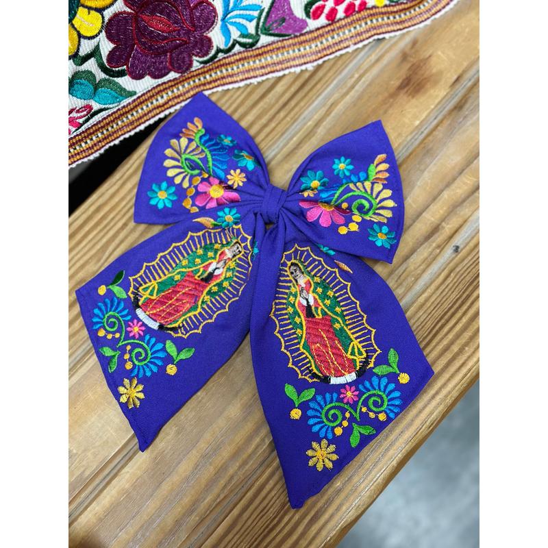 Virgen Mexican Bow Clips Small