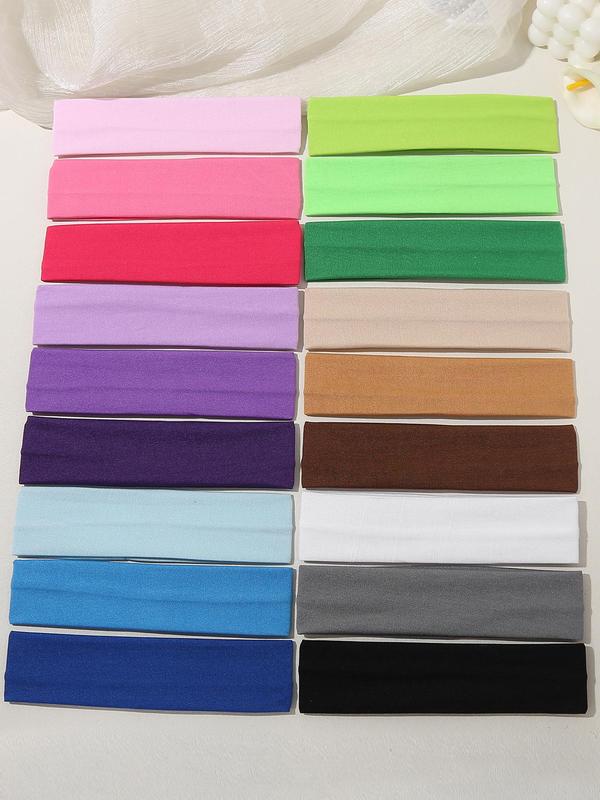 Solid Color Sportive Hair Band, Sweat Absorbing Hair Band, Hair Accessories for Women & Girls, Minimalist Headwear Suitable for Thick Hair