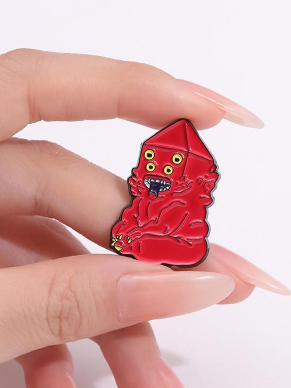 Cute Cartoon Monster Enamel Pin Brooch, Fashion Brooch for Daily Clothing Decor, Fashion Brooch for Daily Clothing Decor, Birthday Gift