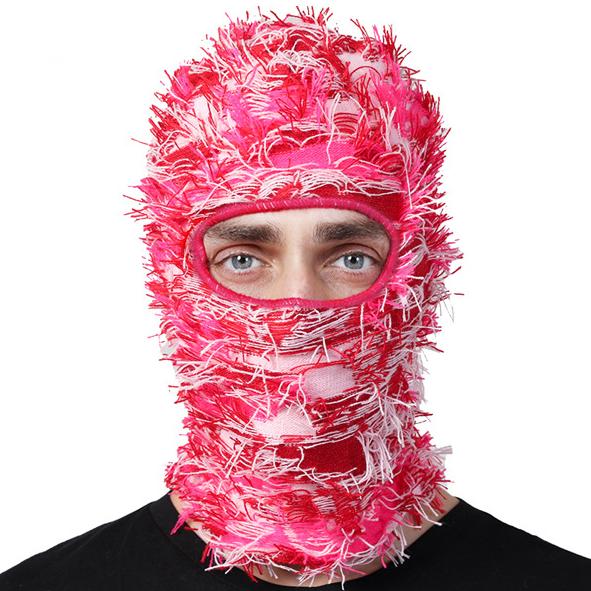 Distressed Balaclava Knitted Full Face Ski Mask Winter Windproof Neck Warmer for Men Women Distress Mask Beanie