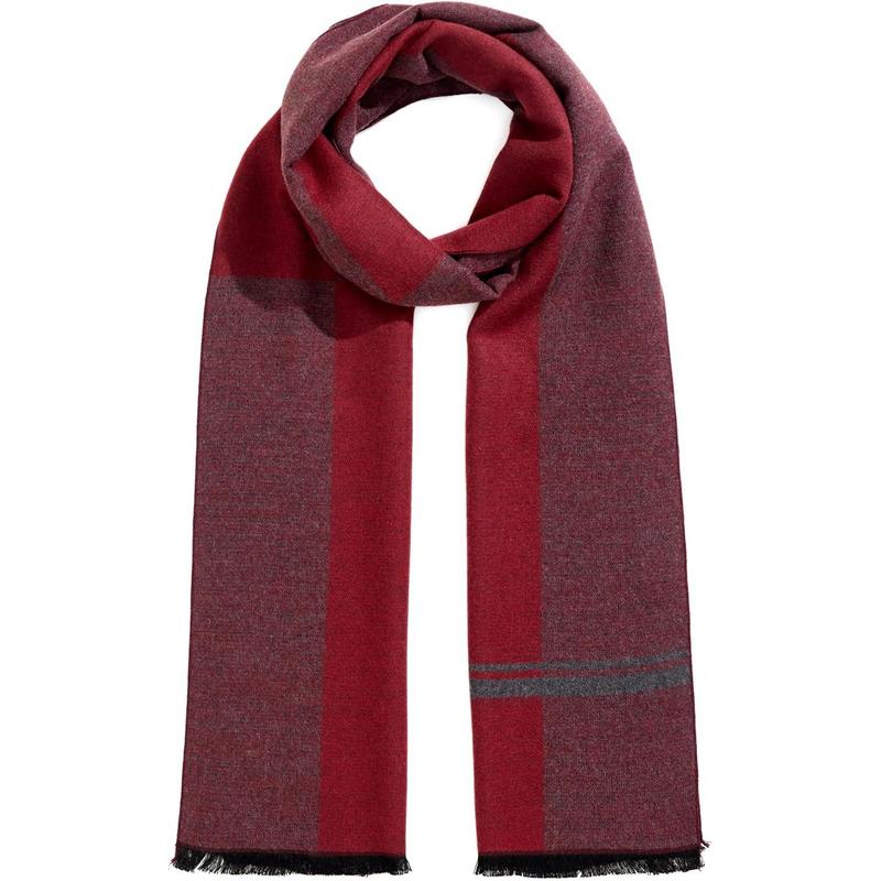 Men's Winter Warm Scarf Premium Cashmere Feel, Luxuriously Soft Long Plaid Pattern