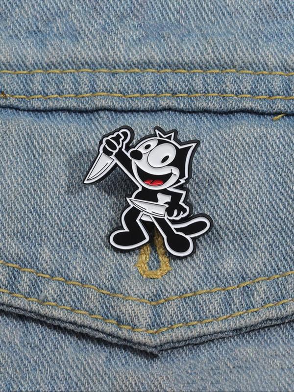 Cartoon Cat Design Brooch, Cute Cat Brooch Pin, Fashion Accessories for Men & Women, Enamel Pin Suitable for Backpacks, Jeans, Scarves, Hats Decoration