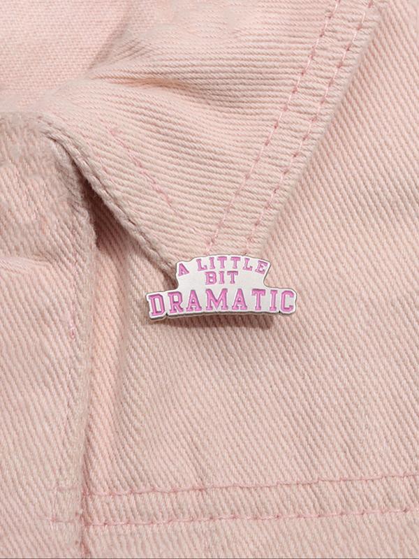 Letters Print Brooch, Cute Clothes Brooch for Women & Men for Party, Daily Clothing Decor, Trendy All-match & Exquisite Brooch for Birthday Gift