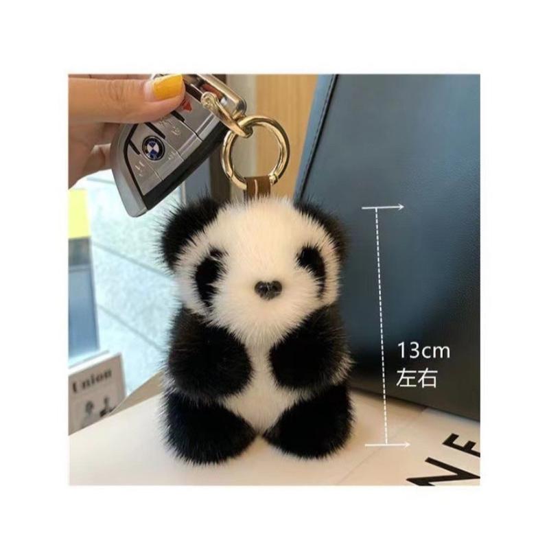 Cute Plush Panda Keychain