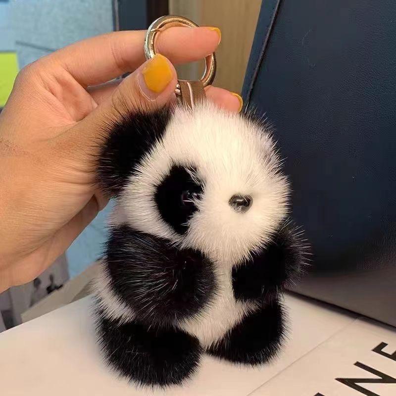 Cute Plush Panda Keychain