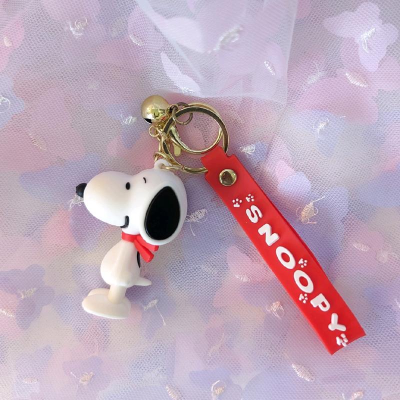 Snoopyy Figure Keychain | Cartoon Character Keyring for Keys and Bags | Peanuts Fan Accessory