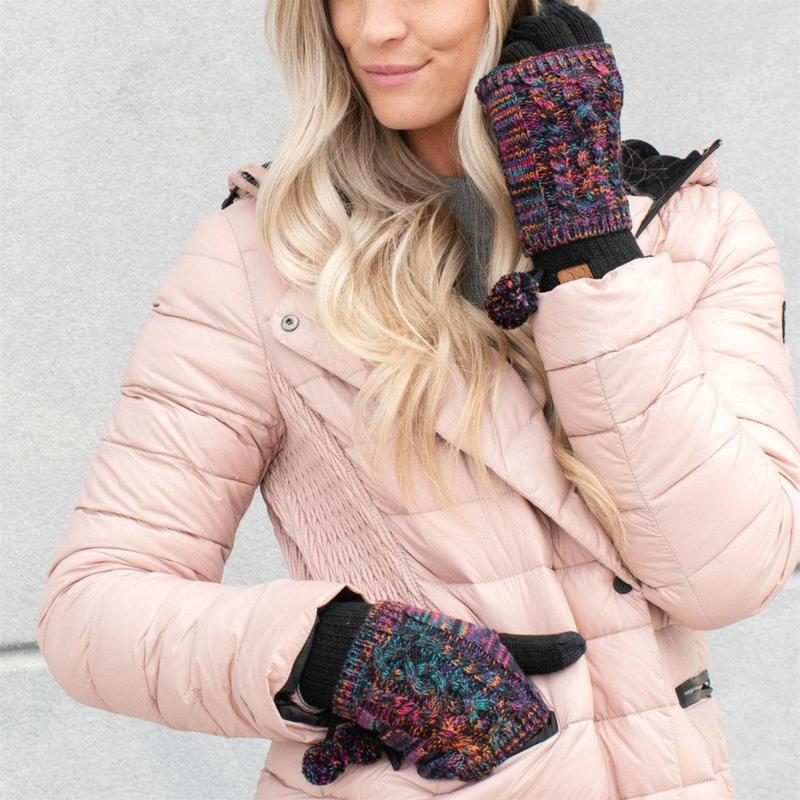 CC Touchscreen Glove w  Cuff & Pom