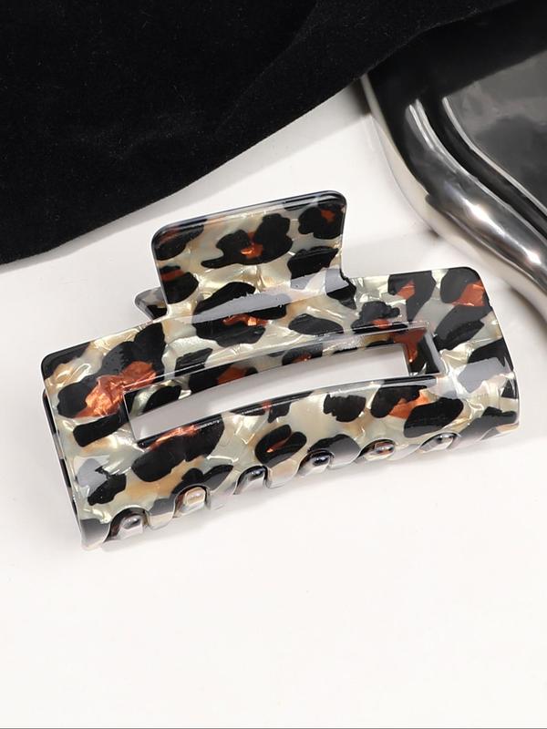 Leopard Pattern Hair Claw, Fashionable Hair Accessories for Women & Girls, Casual Versatile Hair Accessories for Daily Wear