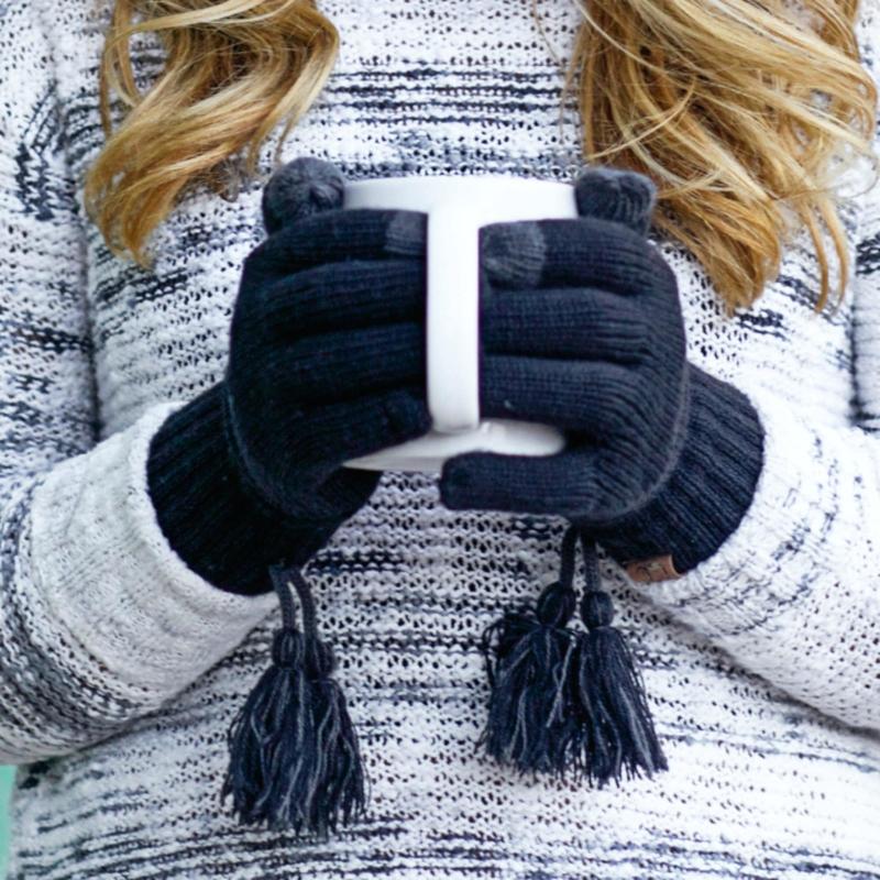 CC Touchscreen Glove w  Cuff & Pom