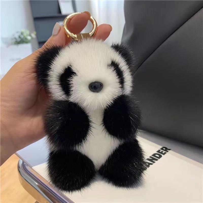 Cute Plush Panda Keychain