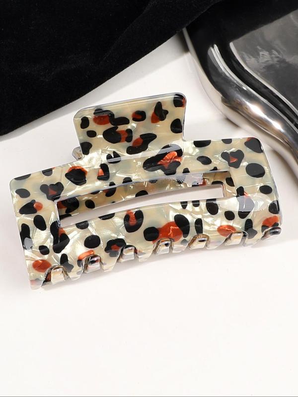 Leopard Pattern Hair Claw, Fashionable Hair Accessories for Women & Girls, Casual Versatile Hair Accessories for Daily Wear