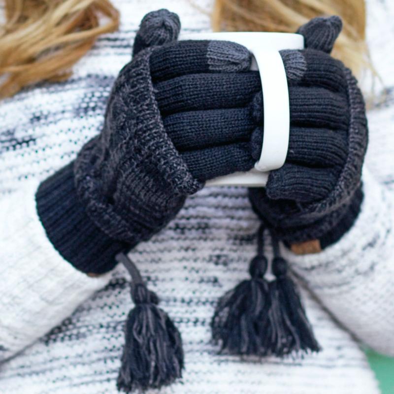 CC Touchscreen Glove w  Cuff & Pom