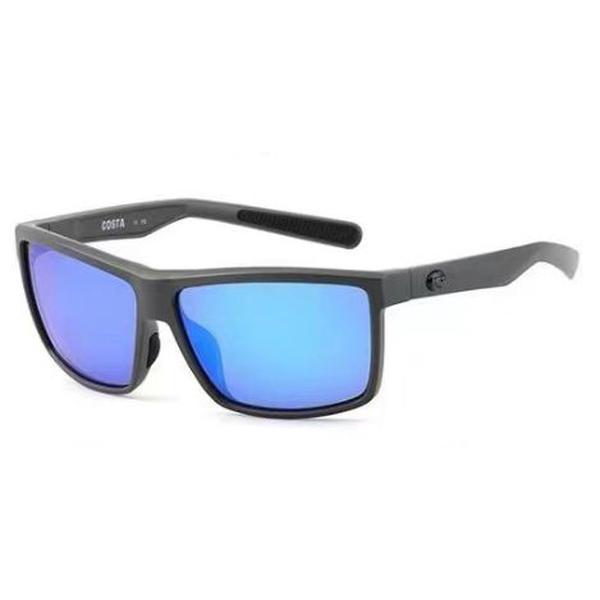 Costa Rin Sand Gray-Blue Polarized Sunglasses Rectangular Sunglasses For Men And Women