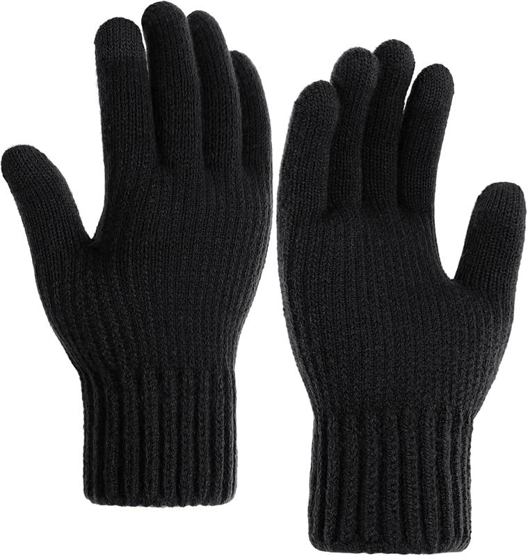 Winter Gloves for Men - Women Upgraded Touch Screen Cold Weather Thermal Warm Knit Glove