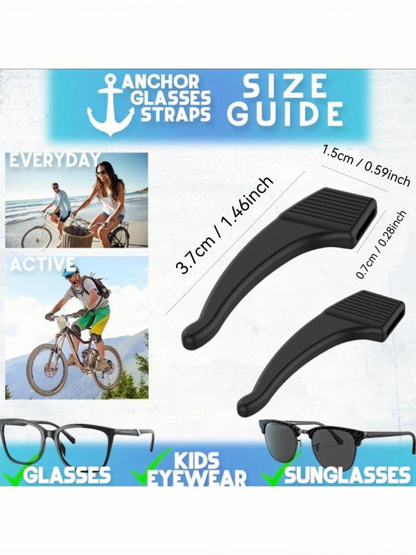 Glasses Anti-slip Ear Hook, Silicone Glasses Leg Anti-skid Retainer, Glasses Accessories for Outdoor Sports Use