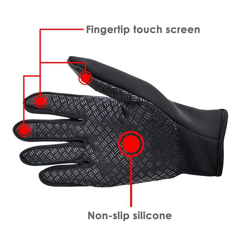 Winter Women Men Extreme Cold Weather Touch Screen Gloves with Non-Slip Silicone Gel Ultimate Water Repellent Windproof Thermal Gloves