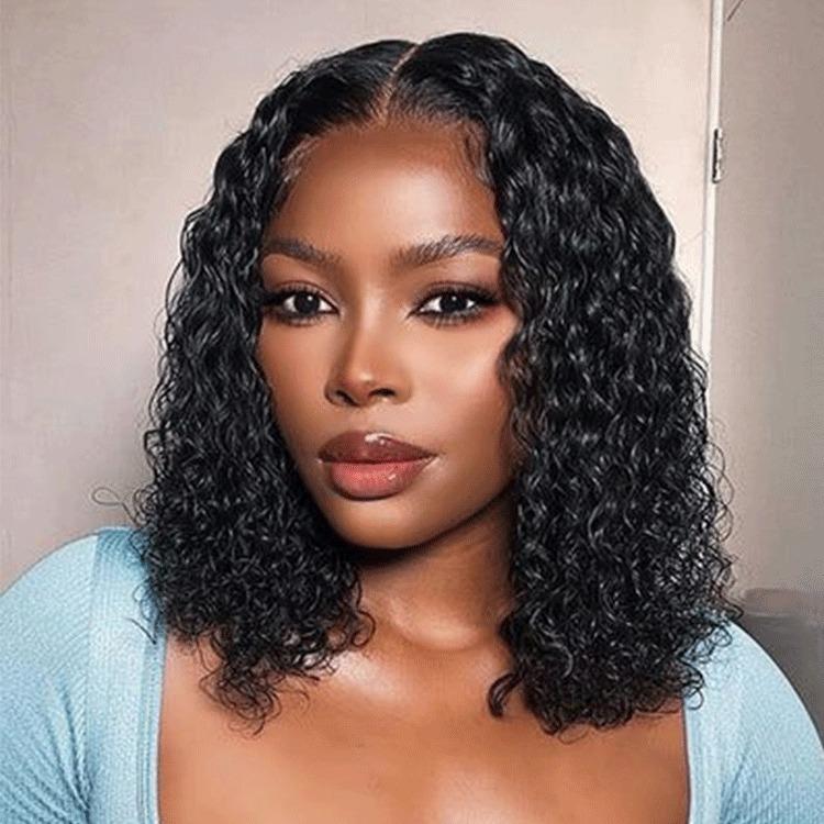 Amanda Hair Glueless Fashion Short Afro Curly Bob Lace Wig Choice 13*4 6*4 100% Human Brazilian Hair Curly Hair Bob Wigs