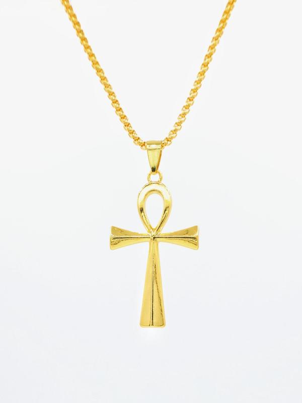 Cross Design Pendant Necklace for Women & Men, Fashion Neck Jewelry for Party, Daily Clothing Decor, Trendy All-match & Exquisite Jewelry for Birthday Gift