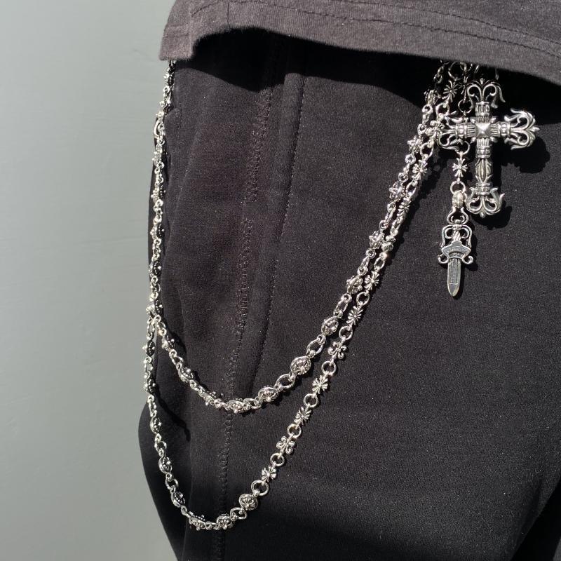 Men's retro pants chain accessories double-layer chain accessories hanging pants chain sword