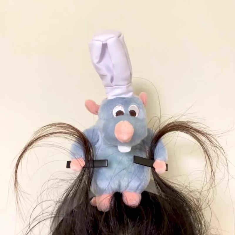 Cute Mouse Plush Headband - Wide, Non-Slip Hair Organizer For Women And Girls, Perfect For Parties & Cosplay（Non-electric headband）