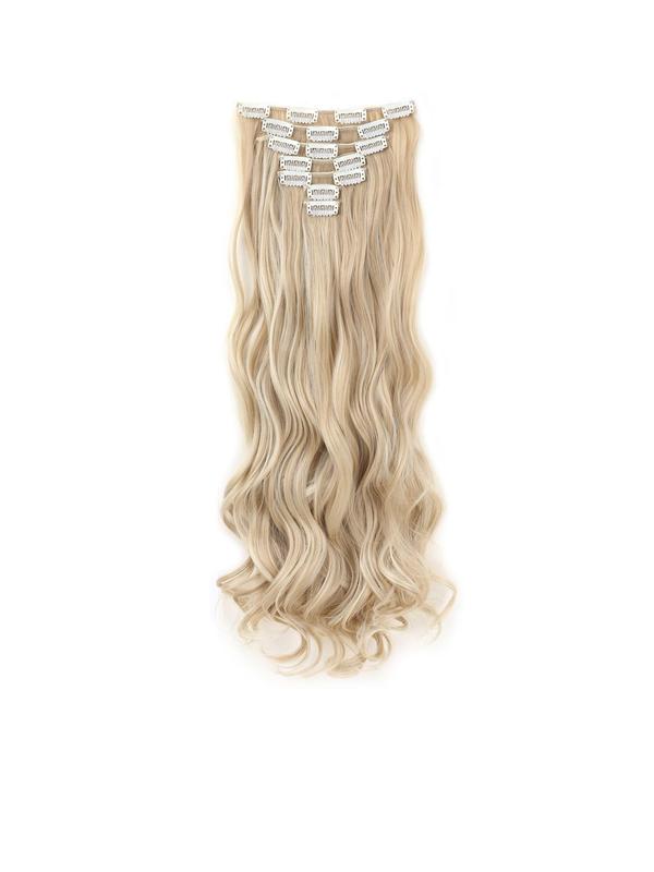 22 Inch Long Wavy Clip-in Hair Extensions, Natural Soft Hair Extensions for Women & Girls, Synthetic Hairpiece for Daily & Party Hairstyle Ideas