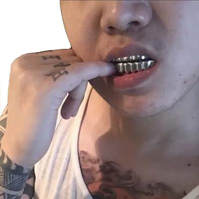 Gorgeous 24K Gold Plated Hip Hop Teeth Grillz! These punk custom fit teeth grillz caps come as a top & bottom grill set. They are removable hip hop mouth grills, perfect for women and men.