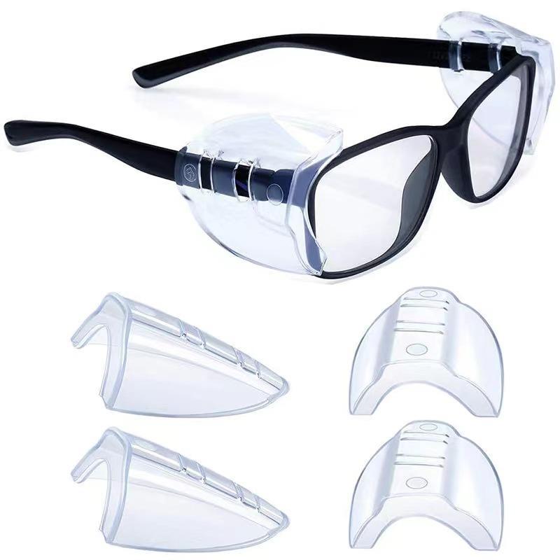 Safety Glasses Side Shields for Prescription Glasses, 1 Pair Glasses Side Shields, Glasses Accessories, Laboratory Personal Care Products