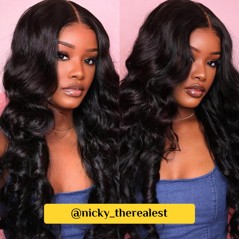 TESLAL Wear It and Go Glueless Wig Pre Cut HD Lace 6X6X1 Lace Wig  180% Density Body Wave