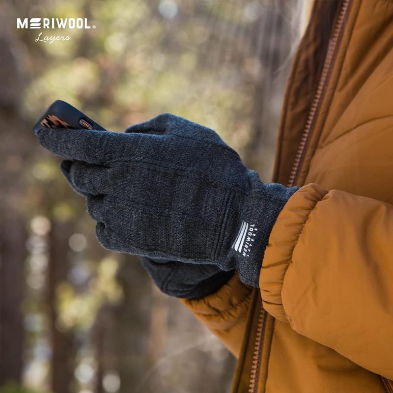 HZB MERIWOOL Merino Wool Glove Liners - Touchscreen Compatible