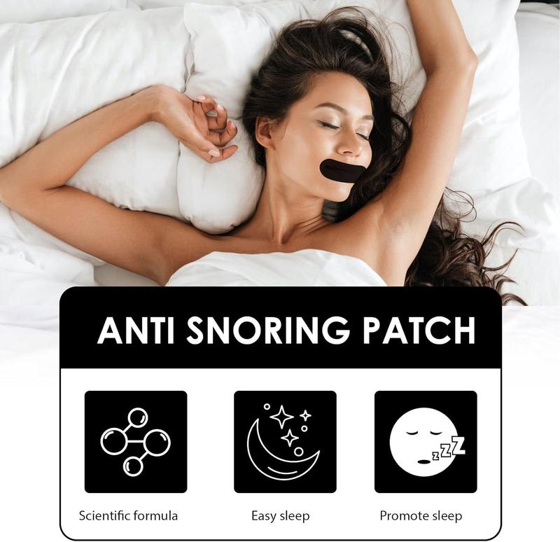 Soft anti snoring oral tape patch, mouth patch for smoother breathing, (60 pieces) sleep tape sticker, gentle micro porous tape comfortable sleep patch, anti snoring mouth patch, sleep sticker for daily use.