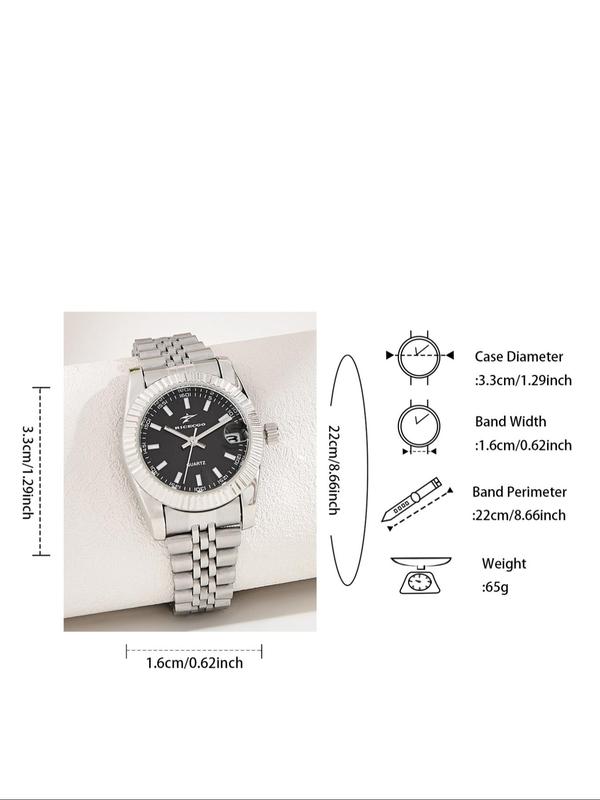 Women's Classic Round Dial Analog Quartz Watch, Fashionable Watch for Party, Daily Clothing Decor, Trendy All-match & Exquisite Watch for Birthday Gift with Box