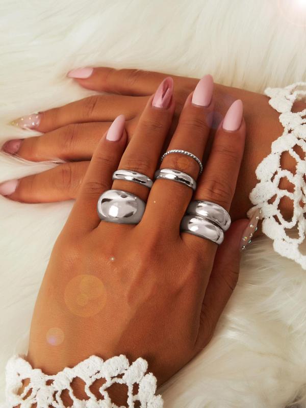 Minimalist Simple Retro Rings for Women & Girls, New Fashion Matching Jewelry for Party, Daily Clothing Decor, Trendy All-match & Exquisite Jewelry for Gift