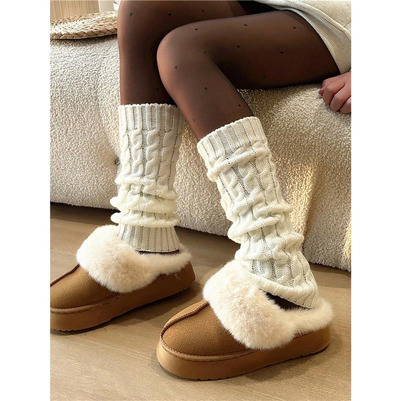 Fashion New Style 1 Pair Women Knitted Leg Warmer Warm and Fashionable Boot Cuffs for Students, Dancer, Casual Daily Wear, Christmas Gifts, Thanksgiving Gifts, Birthday Gifts