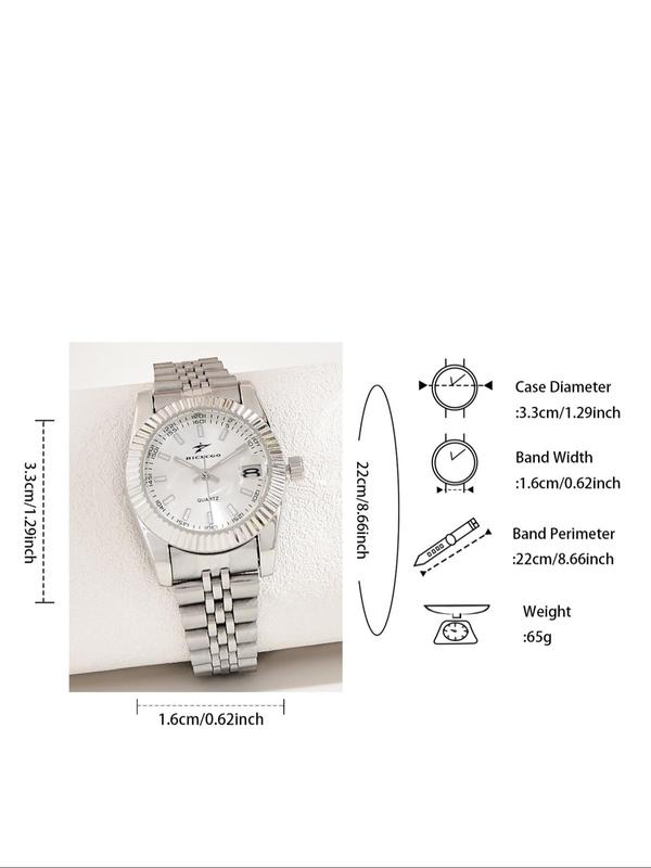 Women's Classic Round Dial Analog Quartz Watch, Fashionable Watch for Party, Daily Clothing Decor, Trendy All-match & Exquisite Watch for Birthday Gift with Box