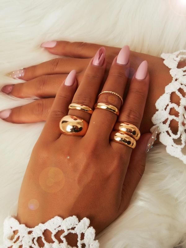 Minimalist Simple Retro Rings for Women & Girls, New Fashion Matching Jewelry for Party, Daily Clothing Decor, Trendy All-match & Exquisite Jewelry for Gift