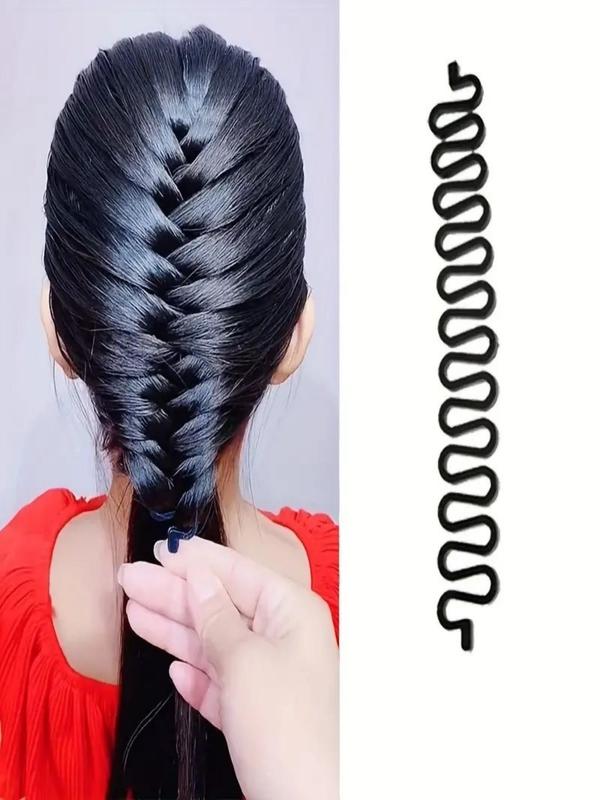 Women's Minimalist Wave-shaped Hair Braiding Styling Tool, Fishbone Braid Maker, Lazy Headband Hair Accessory Tool, Hair Scrunchies for Daily Wear, Casual Versatile Hair Accessories