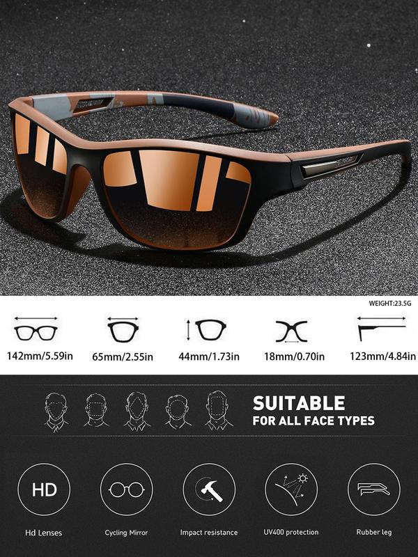 Unisex Vintage Trendy Sunglasses, Retro Outdoor Sports Wrap Around Frame Sunglasses, Fashionable Sunglasses for Men & Women for Travel Use