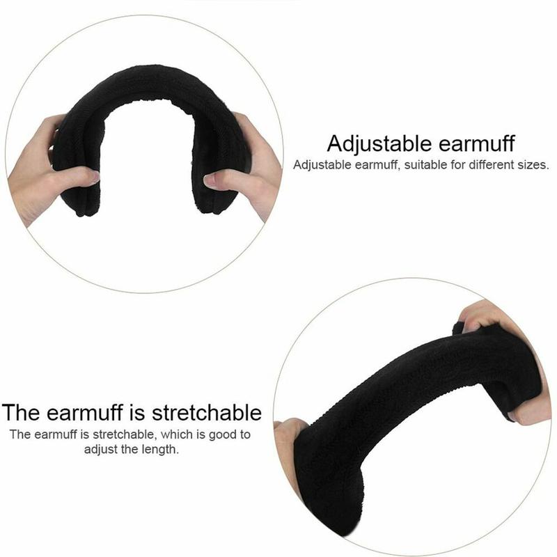 Ear Muffs Fleece Earwarmer Winter Ear warmers Mens Womens Behind the Head Design