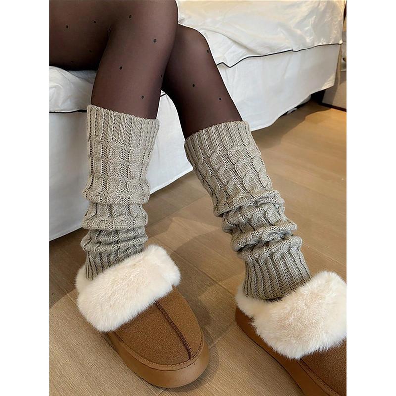 Fashion New Style 1 Pair Women Knitted Leg Warmer Warm and Fashionable Boot Cuffs for Students, Dancer, Casual Daily Wear, Christmas Gifts, Thanksgiving Gifts, Birthday Gifts