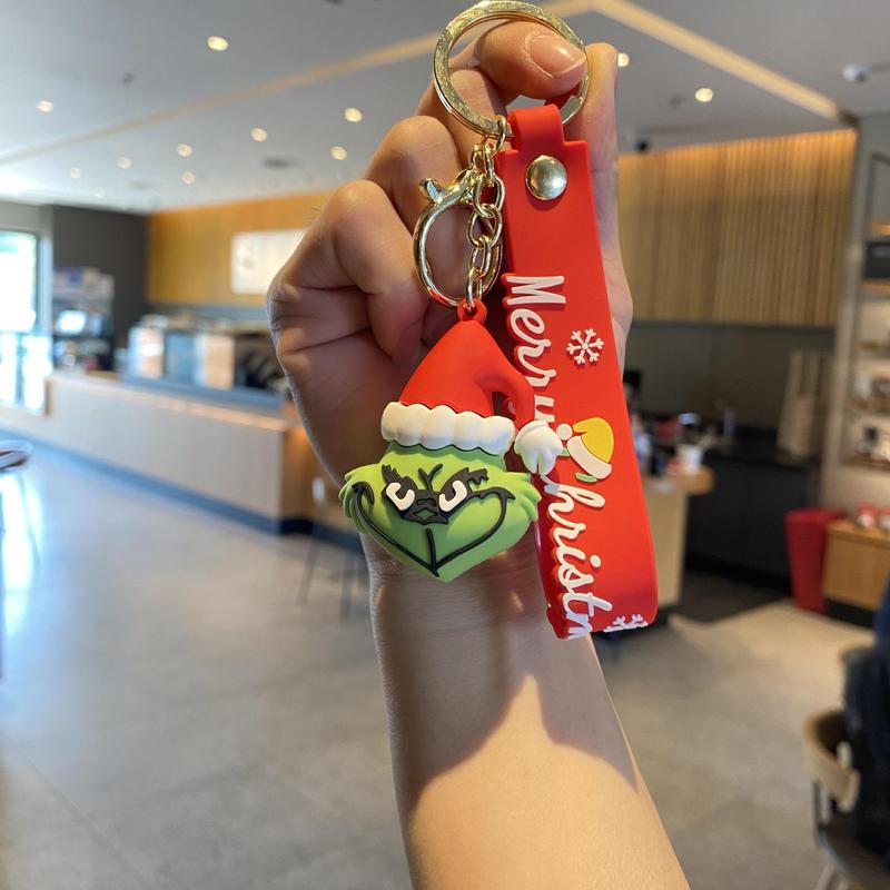 Creative Christmas Monster Design Keychain, Cute Car Keychain, Bag Charm, Car Interior Decoration Accessories for Women & Men