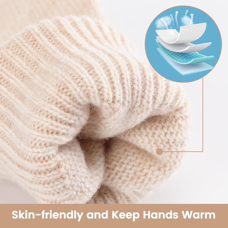 Winter Gloves Women - Warm Fleece Lined Winter Gloves with Touchscreen Fingers, Gloves for Women Cold Weather