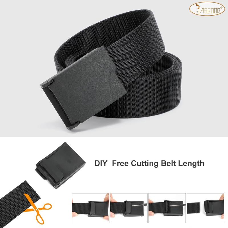 Nylon Military Tactical Men Belt 2 Pack Webbing Canvas Outdoor Web Belt with Plastic Buckle gift for Men