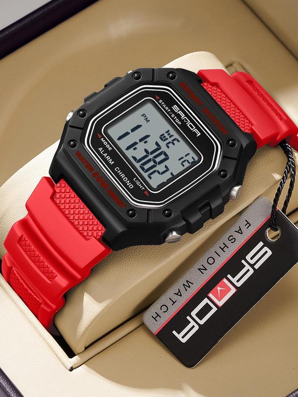 Men's Sporty Digital Watch, Fashionable Digital Watch with Luminous & Waterproof Feature, Trendy Multifunctional Watch for Men As Gift with Box