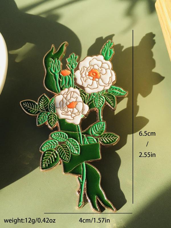 Flower Design Brooch, Elegant Clothes Brooch for Women & Men, Fashion Brooch for Daily Clothing Decor, Trendy All-match & Exquisite Brooch for Birthday Gift