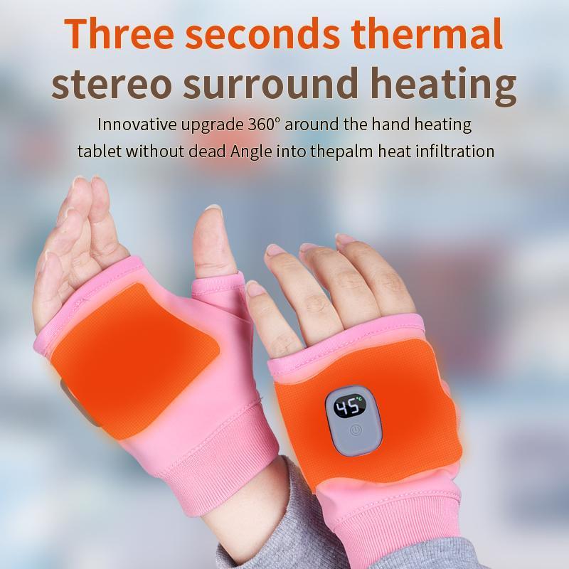 Portable Heating Gloves, Rechargeable Hand Warmer with Digital Display, Universal Heated Gloves for Home Office Travel Use