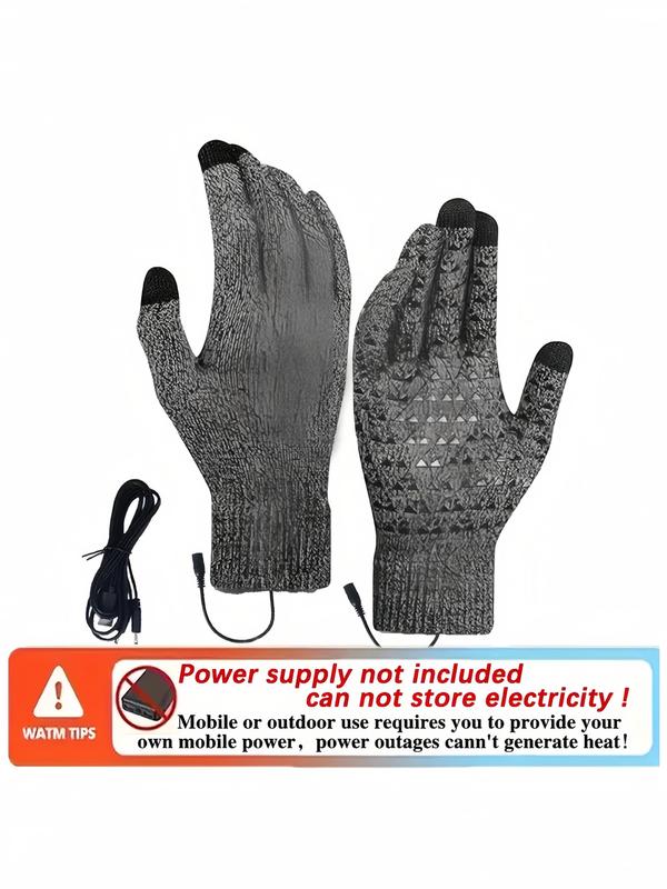 USB Rechargeable Electric Heated Gloves, Unisex Touch Screen Thermal Gloves, Winter Warm Gloves for Outdoor Sports, Fashion Accessories for Men & Women