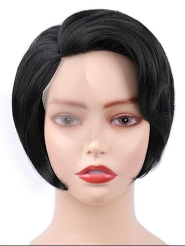 12 Inch Short Straight Pixie Cut Wigs for Women, Gorgeous Fluffy Wigs without Bangs, Synthetic Hair Lace Front Wigs for Party, Daily Use