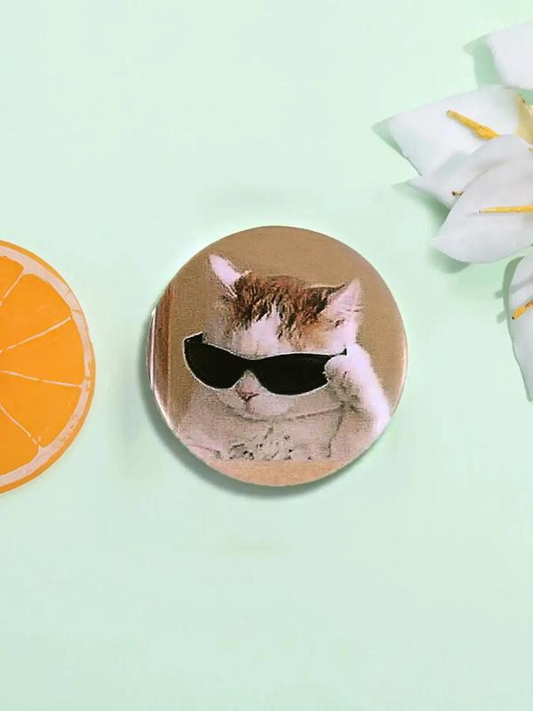 Fashionable Creative Cute Cat Pattern Brooch, Fashion Alloy Badge for Daily Clothing Decor, Trendy All-match & Exquisite Brooch for Birthday Gift