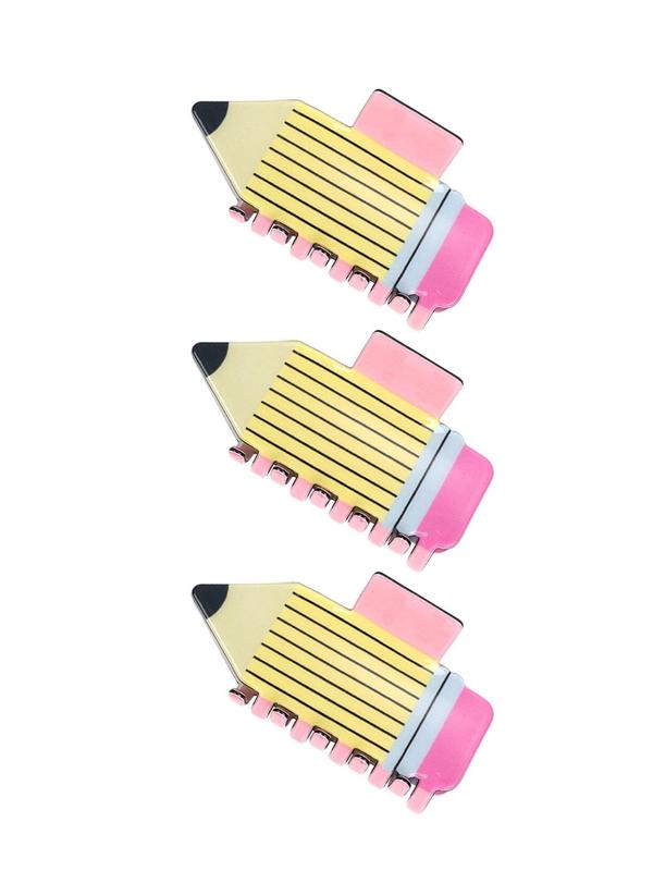 Cute Novelty Pencil Design Hair Claws, Fashionable Hair Claw Clips for Women & Girls, Minimalist Funny Hair Accessories As Gift for Teachers